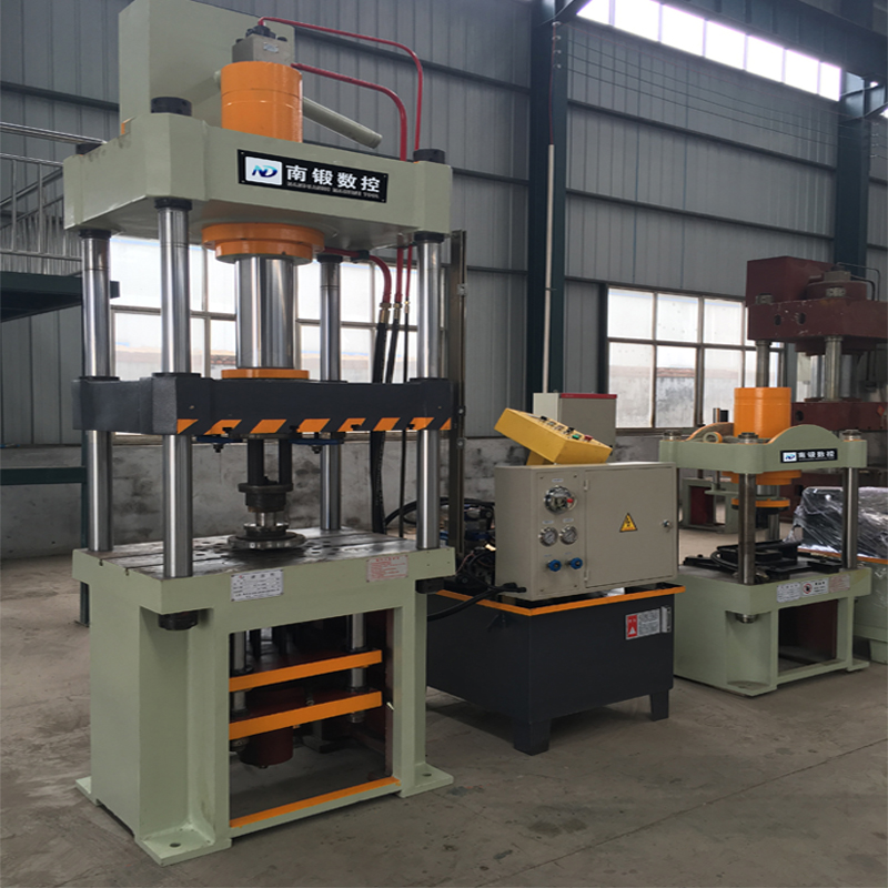 滕州100噸三梁四柱油壓機100t壓不銹鋼餐具茶杯蓋子鍋碗瓢盆配液壓墊液壓機