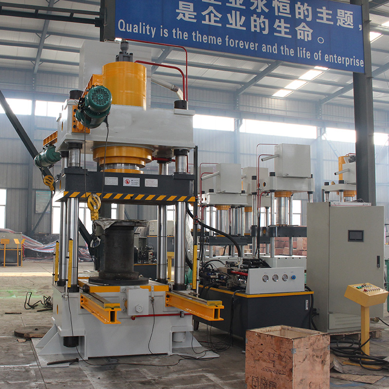 四柱油壓機400噸單缸大臺面帶雙移動工作臺升降裝置液壓機